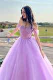 A-Line Sweetheart Neck Purple Long Prom Dress Formal Dress,DS219-Daisybridals