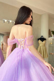 A-Line Sweetheart Neck Purple Long Prom Dress Formal Dress,DS219-Daisybridals