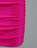 Lace Up Spaghetti Straps Hot Pink Homecoming Dress Party Dress,DH180-Daisybridals