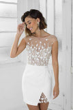 Perfect Short Bridal Party Dress White Homecoming Dress,DH177-Daisybridals