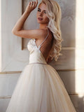 A-line  Straps Floor length Beading Wedding Dress Long Prom Dress,DW029-Daisybridals