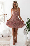 Charming Blush Homecoming Dresses Short Prom Dress,DH165